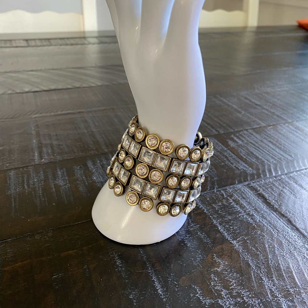 Crystal Multi-Row Stretch Bracelet - image 1